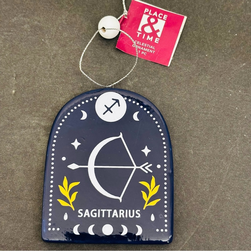 Sagittarius Signs Of The Zodiac Christmas Ornament  Ceramic Place & Time NWT